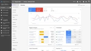 Google Ads: dashboard da plataforma.